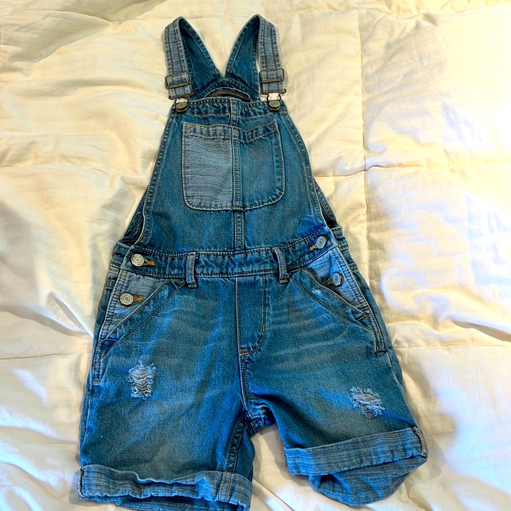 Gap kids Girls Denim short overalls